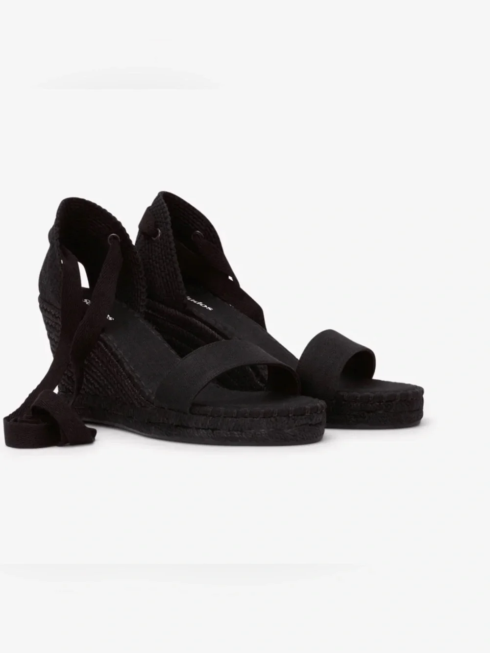 Soludos The Capri Wedge Espadrille Noche Black Size 6 New